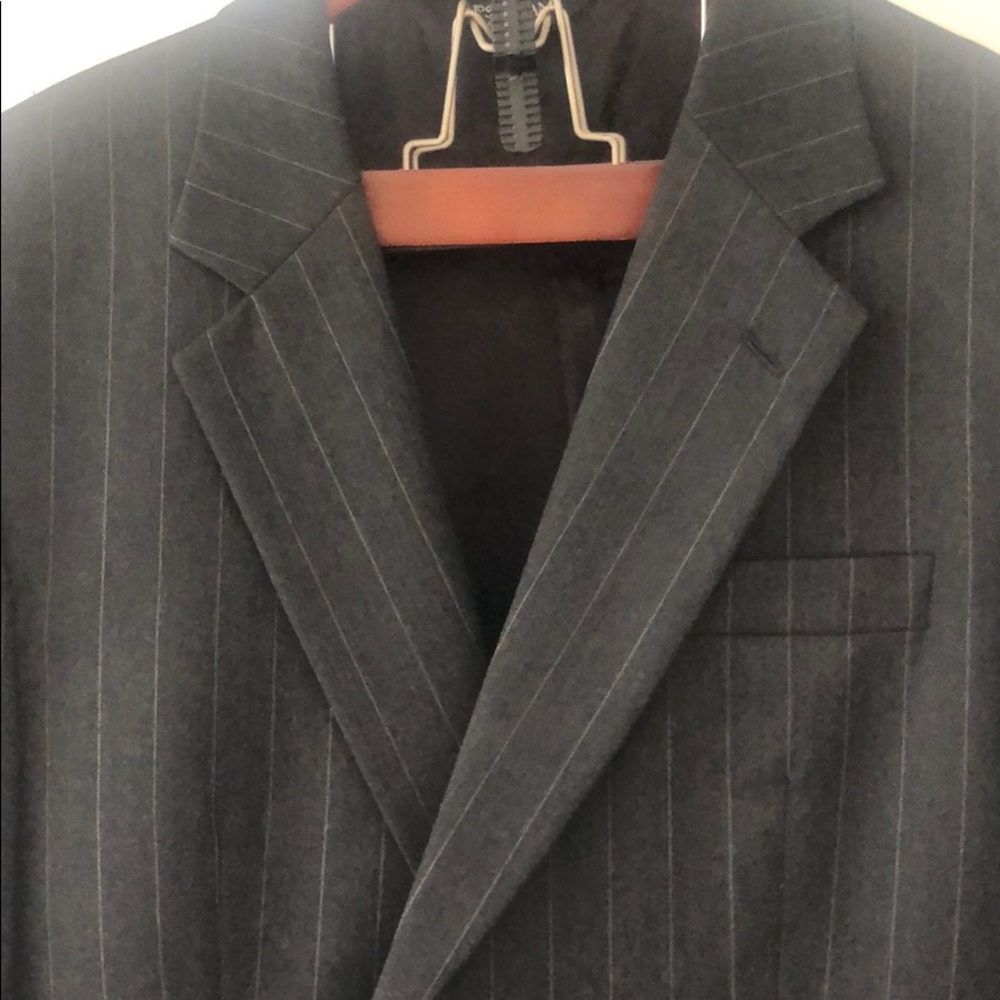 Jos A Banks Charcoal Grey pinstripe suit